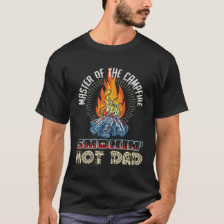 Retro Campfire Master Smoking Hot Dad Bod T-shirt