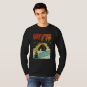 Retro Campgrounds Glamping Backpacking Camper Camp T-shirt (Voorkant volledig)
