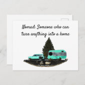 Retro Camping Auto Aanhangwagen Briefkaart (Voorkant / Achterkant)