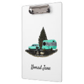 Retro Camping Auto Aanhangwagen Klembord (Links)