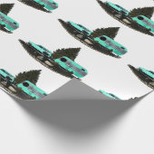 Retro Camping Auto Aanhangwagen Verpakking Papier (Hoek)