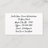 Retro Camping Auto Aanhangwagen Visitekaartjes (Achterkant)