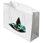 Retro Camping Auto Trailer Gift Bag Groot Cadeauzakje (Achterkant Gekanteld)