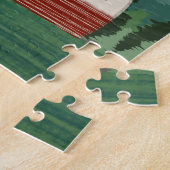 Retro Camping Berggroen Legpuzzel (Zijkant)