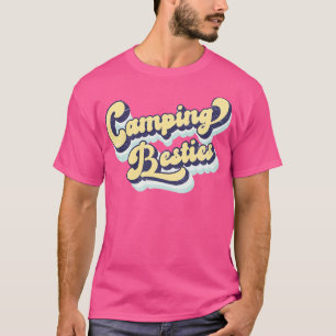 Retro Camping Besties Camping Lover Camper Cadeau T-shirt