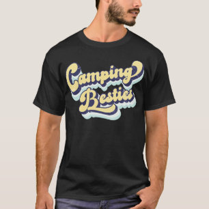 Retro Camping Besties Camping Lover Camper Cadeau T-shirt