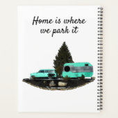 Retro Camping Car Trailer Dagelijkse Planner (Achterkant)