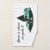 Retro Camping Car Trailer Nomad Handdoek (Handdoek)