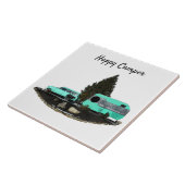 Retro Camping Car Trailer Nomad Keramische Tegel Tegeltje (Zijkant)