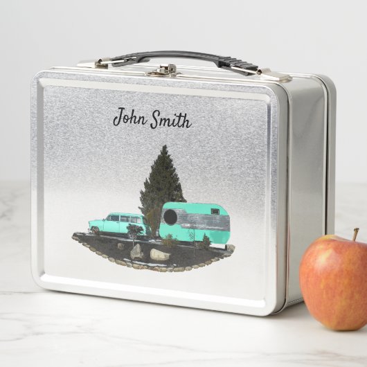 Retro Camping Car Trailer Nomad Lunch Box (In situ)