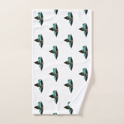 Retro Camping Car Trailer Nomad Patroon Handdoek (Handdoek)