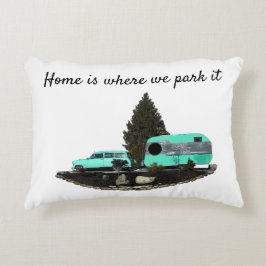Retro Camping Car Trailer Nomad Sierkussen Accent Kussen