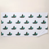 Retro Camping Car Trailer Nomad Strandlaken (Voorkant)