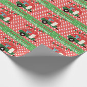 Retro Camping Feest Benodigdheden Aangepaste Rood  Cadeaupapier (Hoek)