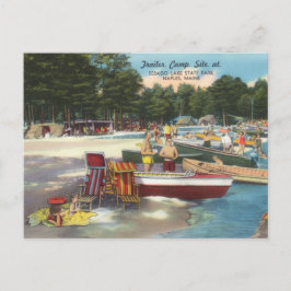 Retro Camping in Sebago Lake Travel Briefkaart