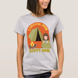 retro camping mam drink thee - mam camper t-shirt