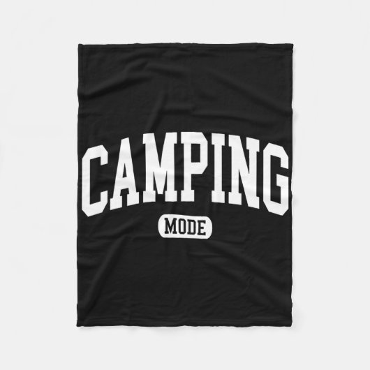 Retro Camping Mode Kampeerder Wandelaar Kampeerlie Fleece Deken (Voorkant)