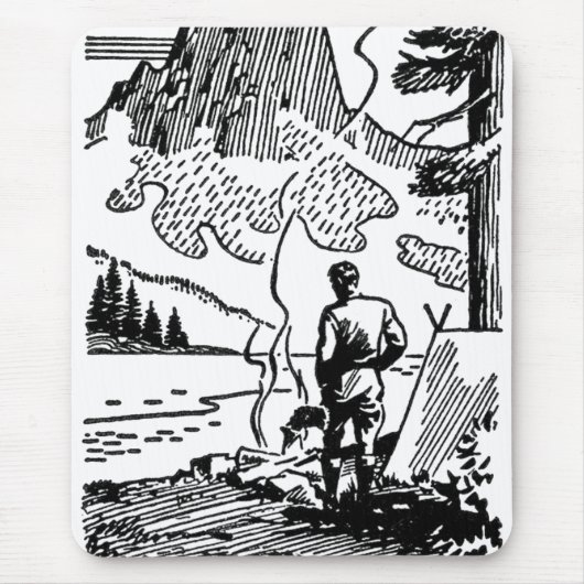 Retro Camping Muismat (Voorkant)