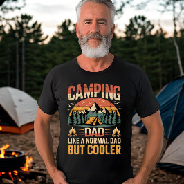 Retro Camping Papa Als Een Gewone Papa Maar Cooler T-shirt