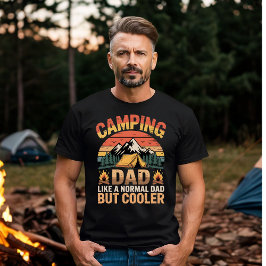 Retro Camping Papa Als Een Gewone Papa Maar Cooler T-shirt
