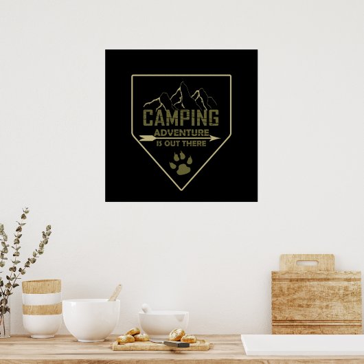 retro camping poster (Keuken)