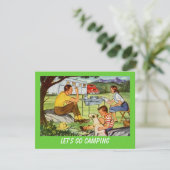 Retro CAMPING RALLY  Campers Invitation Kaart (Staand voorkant)