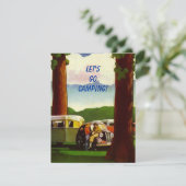 Retro CAMPING RALLY  Campers Invitation Kaart (Staand voorkant)