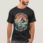 Retro Camping Spot T-Shirt – Adventure Mountain (Voorkant)