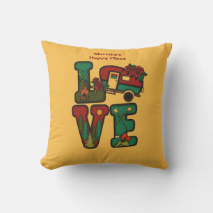 Retro Camping thema LOVE Camping Kussen