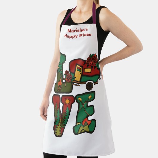 Retro Camping thema LOVE Camping Schort (Insitu)