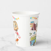Retro Camping-thema Papieren Bekers (Rechts)