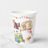 Retro Camping-thema Papieren Bekers (Voorkant)