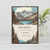 retro camping verjaardagsjongen kaart (Staand voorkant)