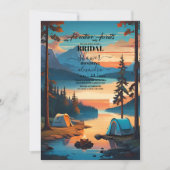 Retro Camping Vrijgezellenfeest Kaart (Voorkant)