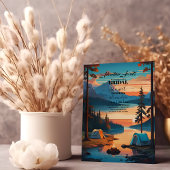 Retro Camping Vrijgezellenfeest Kaart