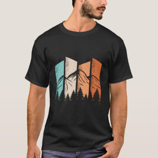 Retro Camping Wandelen Natuur Outdoor Wildlife Lan T-shirt