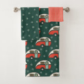 Retro-campingbus met Kerstsfeer Bad Handdoek (Insitu)