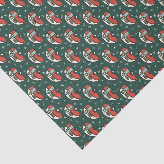 Retro-campingbus met Kerstsfeer Tissuepapier (Detail)