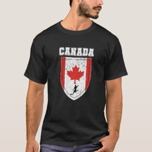 Retro Canada Football Vlag Mannen Vrouwen Kindere T-shirt