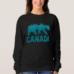 Retro Canada Grizzly Beer Natuur Wandelen Camping Trui