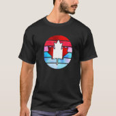 Retro Canada Maple Leaf Happy Canada Day T-shirt (Voorkant)