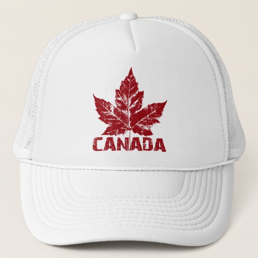 Retro Canada Souvenir Pet Canada Maple Leaf Petten (Voorkant)