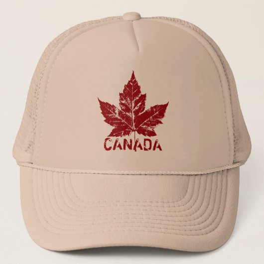 Retro Canada Souvenir Pet Canada Maple Leaf Petten (Voorkant)
