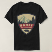  Retro Canadees Banff Nationaal Park Rustiek T-shirt (Design voorkant)