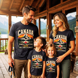 Retro Canadese Gezinsvakantie 2026 Groot Noord T-shirt