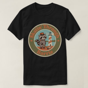 Retro Canadese Wasbeer Barrie Hockey T-shirt