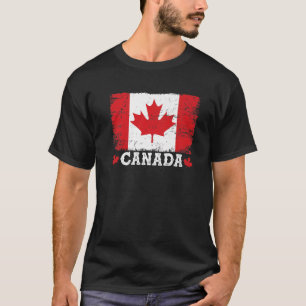  retro Canadian Maple Leaf Canada Flag T-shirt