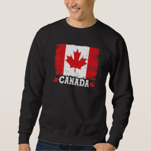 retro Canadian Maple Leaf Canada Flag Trui