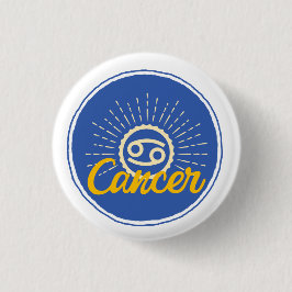Retro Cancer Zodiac Sign Ronde Button 3,2 Cm