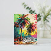 Retro Cancun Mexico Poster Pop Art Travel Feestdagenkaart (Staand voorkant)